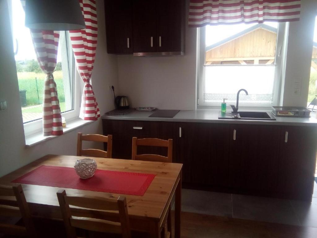 Domki Osada Kalinowa Leba Nowecin Sauna Dış mekan fotoğraf