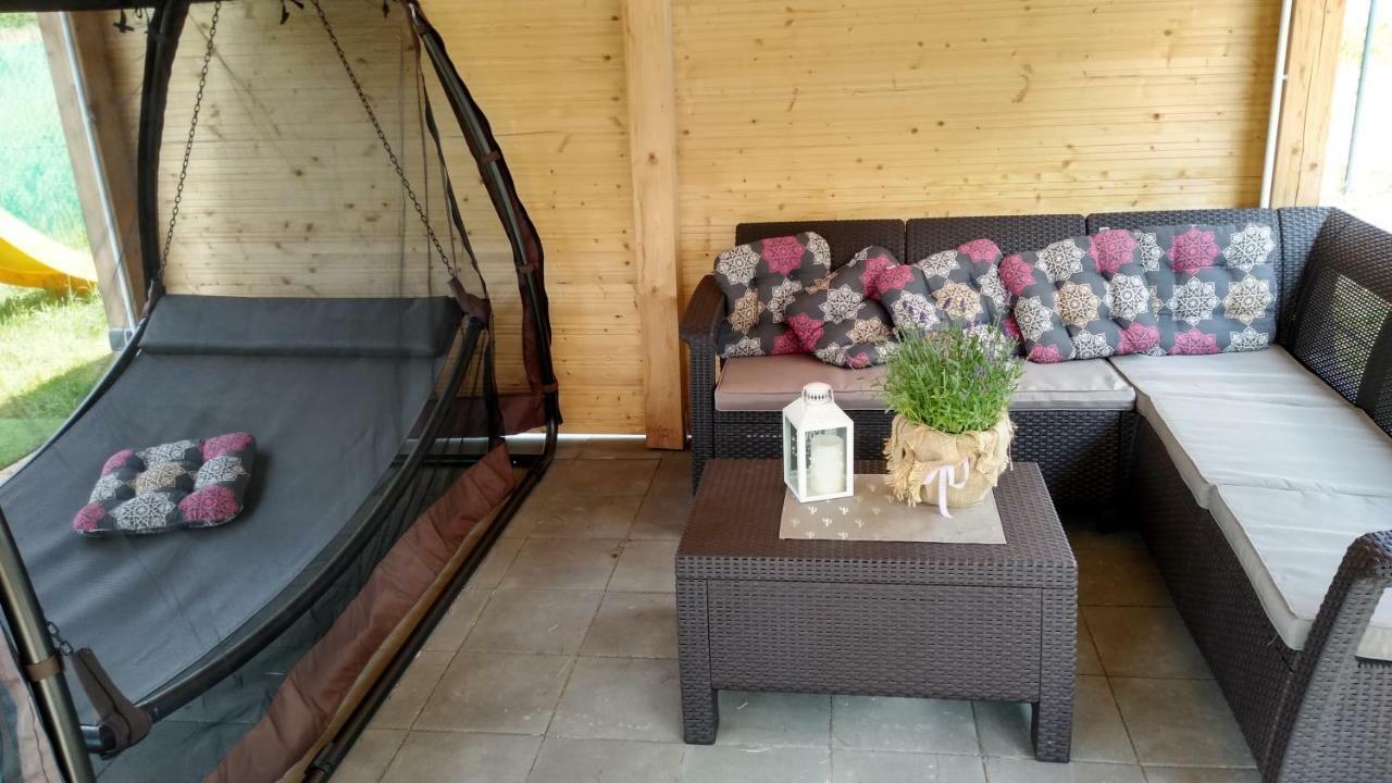 Domki Osada Kalinowa Leba Nowecin Sauna Dış mekan fotoğraf