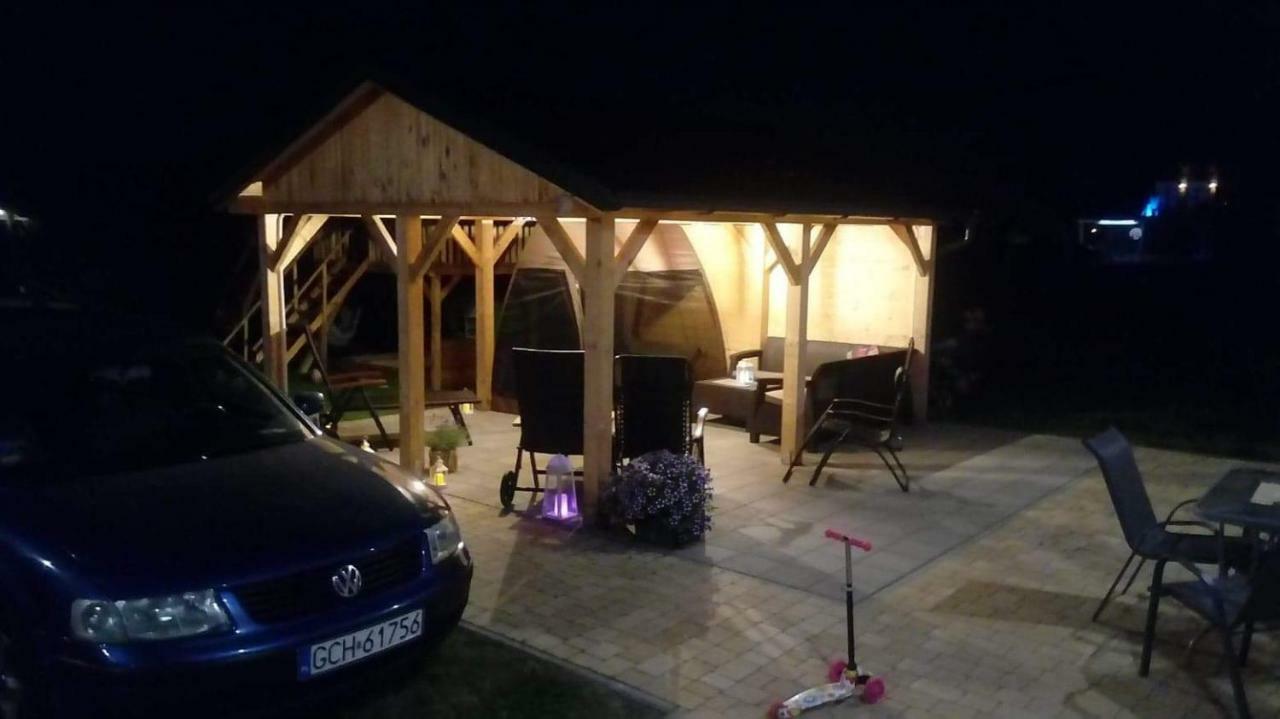 Domki Osada Kalinowa Leba Nowecin Sauna Dış mekan fotoğraf